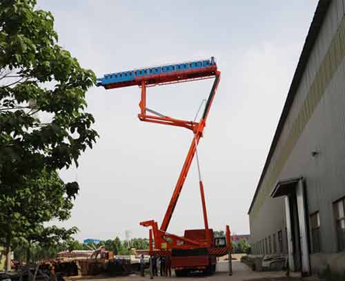 河北滄州客戶(hù)提貨28米高空壓瓦設(shè)備